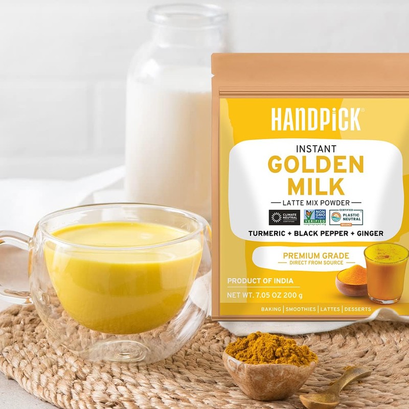 HANDPICK Golden Milk Powder with Turmeric - (7oz, 80 servings)