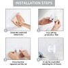 Vuzvuv Adhesive Hooks White SUS304 Stainless Steel - Self Adhesive