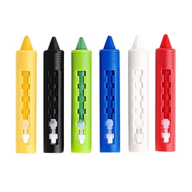 Widmann 50041 Set of Water Make-up Pencils, 6 Colours, Standard Size