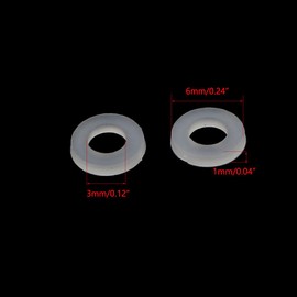 TOP-VIGOR 100Pcs White Nylon Flat Washers, M3 x 6mm x 1mm Insulating Round Seal Spacer Tap Sealing O Ring Gasket for Faucet Pipe Water Hose