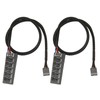 2Pcs PWM Fan Hub 5 Way 4Pin 13.8in Cable Length