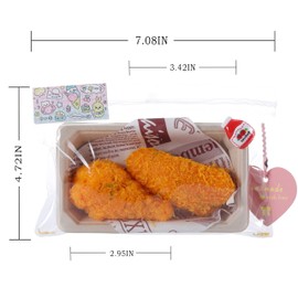 QCROAD SQUISHY Handmade Fried Chicken Taba Squishy - Crispy Chicken Silicone Squishy-Squishy Toy, Soft Stress Relief Fidget Toys for Kids & Adults, Non-Toxic Food-Themed Sensory Play