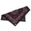 WKG Bandana, Paisley, Made in Japan, Cotton Handkerchief, Black