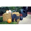 Large Artificial 3-D Hay Bale Fall Decoration Full Size Collapsible