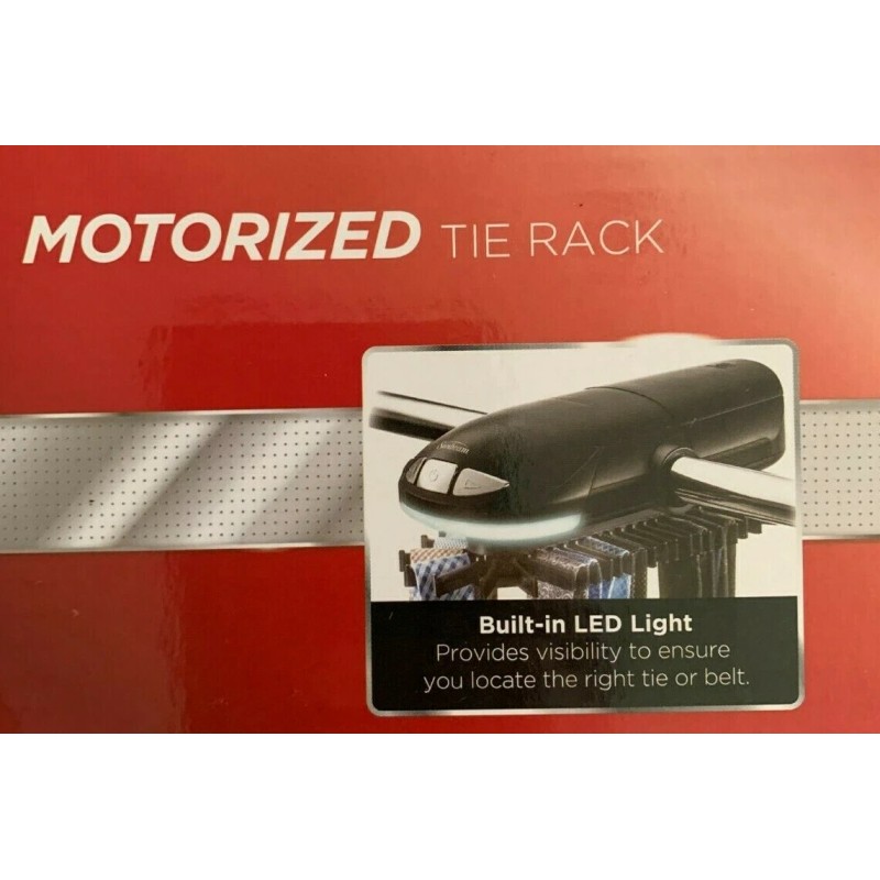 Sunbeam 50-Hook Battery Operated Tie and Belt Rotating Rack