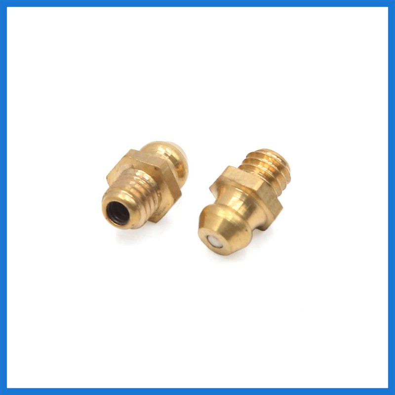 VekAuto 30Pcs M6 x 1 Thread Brass Straight Grease Zerk