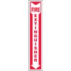 Accuform MFXG545XV Adhesive Dura-Vinyl Safety Sign, Legend "FIRE Extinguisher (Arrow