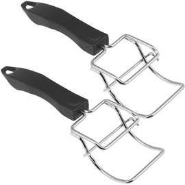 Ciieeo 2pcs Air Fryer Convection Toaster Oven Tray Extractor, Stainelss Steel Grill Extractor Grills Clip Scald Resistant Clip Oven Tray Handle