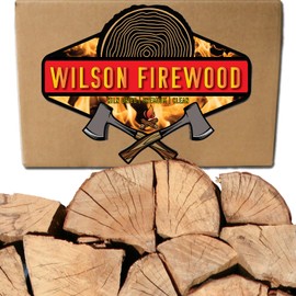 Wilson Oak Split Firewood - Seasoned Natural Kiln Dried Fireplace, Fire Pit, Bonfire Logs (XL)