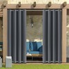 MINGPINHUIUS Outdoor Curtains Waterproof with Grommet (Top and Bottom) -