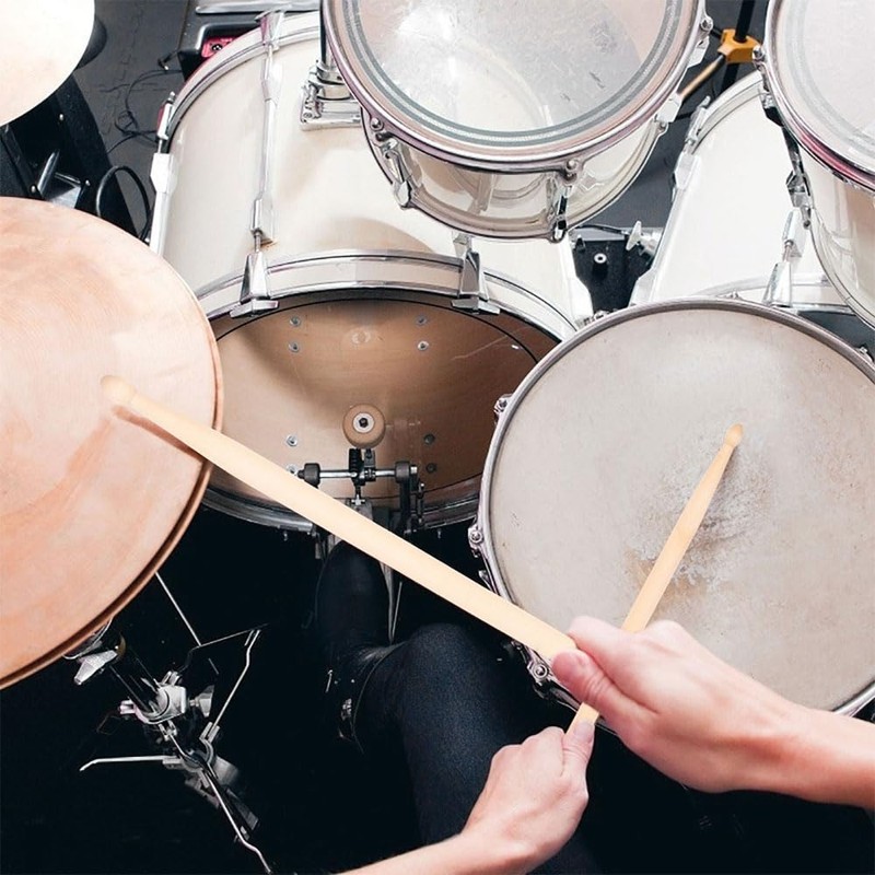2pcs Wooden Drumstick Drum Stick Drum Tapered Waist Drum Stick