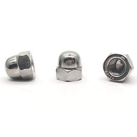 M10X1.0mm 304 Stainless Steel Fine Thread Hex Acorn Cap Nuts Decorative Nut Caps 5pcs