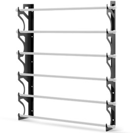 Kritkin 6 Roll Vinyl Roll Holder Adjustable Metal Vinyl Rack Wall Mount for Car Wrap Material Transfer Paper Tape Wallpaper Window Film Garage Workshop, Bracket Only