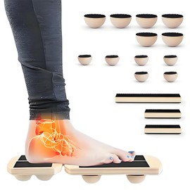 Blackboard Foot Trainer, Woodure Ankle Strengthening Pedalo Foot Trainer, Single-Legged Balance Board for Balance Training and Agility, Ankle Stretching, Posture Correction, Wobble Board Foot Trainer