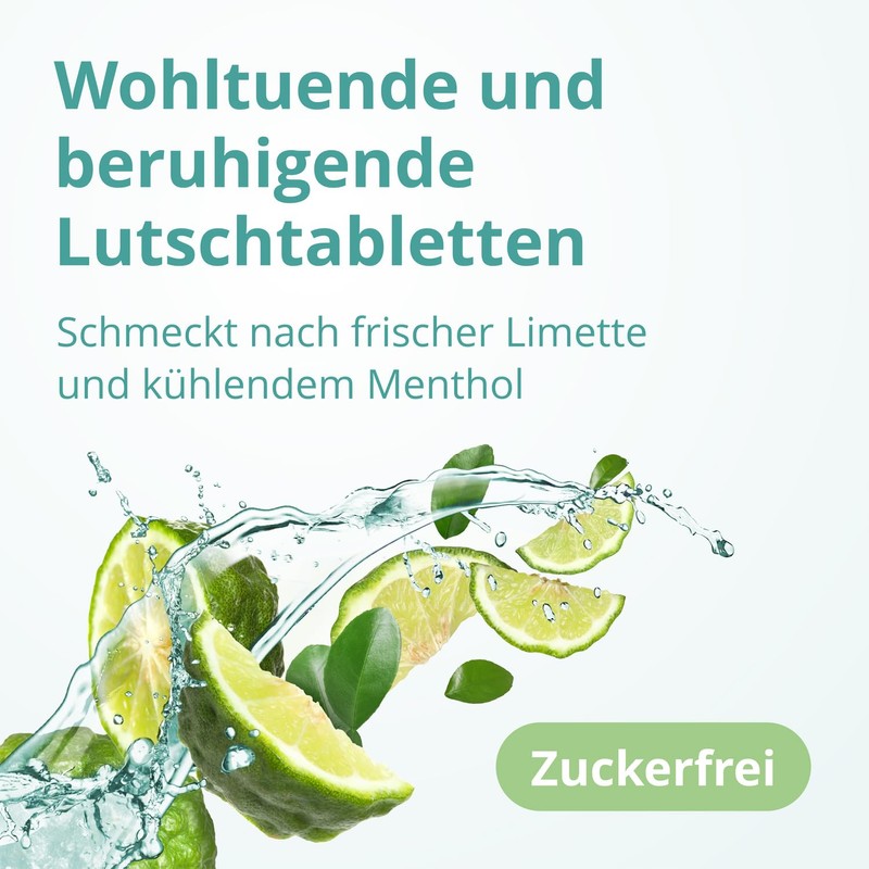 Lemocin ProHYDRO Lutschtabletten mit Limette-Menthol-Geschmack für Hals und Rachen -