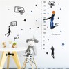 Condessacity Height Scale Wall Sticker, Cute Cartoon, Basketball Shoot, Kids