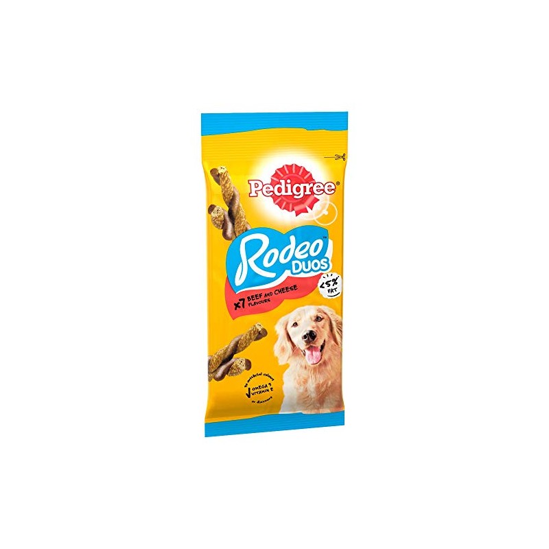 Pedigree Rodeo Duos X7 Beef And Cheese, Transparent, 123.0 gram