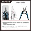 CEERAYZ 185mm Notch Scissors All Purpose Heavy Duty, Garden Shears,