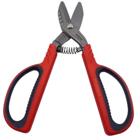 HOCHSTE Anton Tin Snips 10 Inch (250mm) Straight Cut - Heavy Duty Metal Shears with CRV Handles, Heat-Treated Blades, and High-Frequency Hardened Edges for Precise Cutting Red 250 mm(10 in)