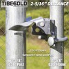 TIBEGOLD Chain Link Fence Butterfly Gate Latch, Galvanized Automatic 2