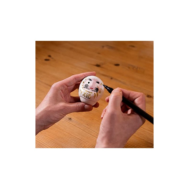 Tierra Zen 6.5 cm Daruma, Paper, White, 6.5 cm