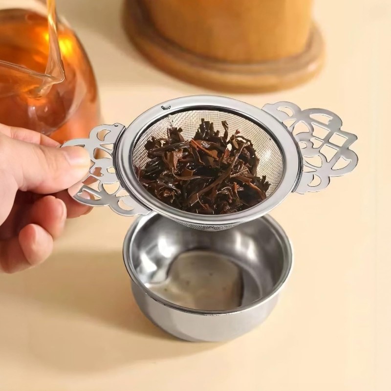 Pretwad Fine Mesh Tea Strainer with Bowl, 2 Pack Stainless