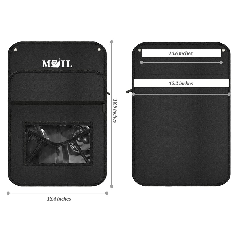 Annmore Mail Slot Catcher for Door, Mail Holder Indoor, Black