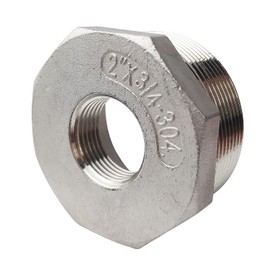 LOZOME 2" Male x 3/4" Female Thread Reducer Bushing Pipe Fitting, Adapter, Stainless Steel SS 304 NPT Reducer Bushing Pipe Hose Fitting