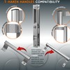 T-HAKEN Sliding Glass Door Set, 6-5/8", Silver - Patio Door