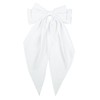 JGQUR White Hair Bows Large Satin Hair Bow Clips for