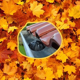 com-four® 2 x gutter protection for downpipes, downpipe protection for leaves, leaves, branches - perfect as a leaf sieve, leaf sieve for leaf trapping - approx. diameter 13.2 x 14.5 cm (set 5