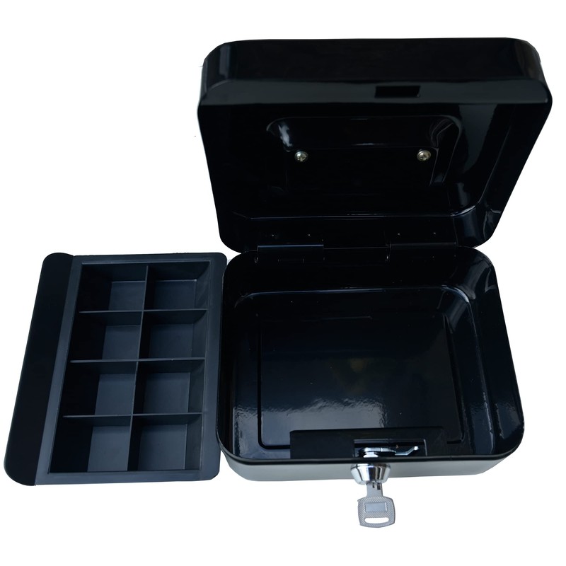 ACCURATE Money Box Tin Steel Cash Safe Box Petty Cash