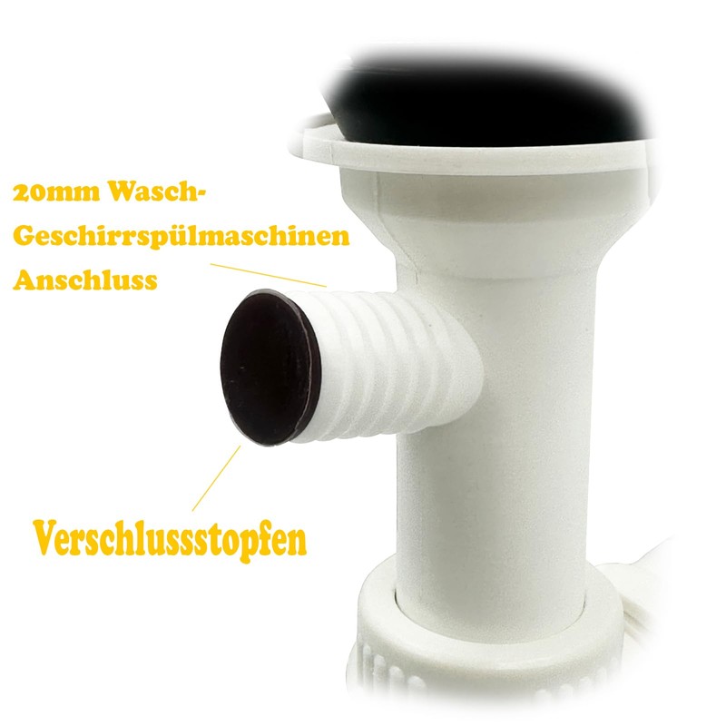 Plastic Siphon with Washing Machines or Dishwasher Connection Drain Pipe