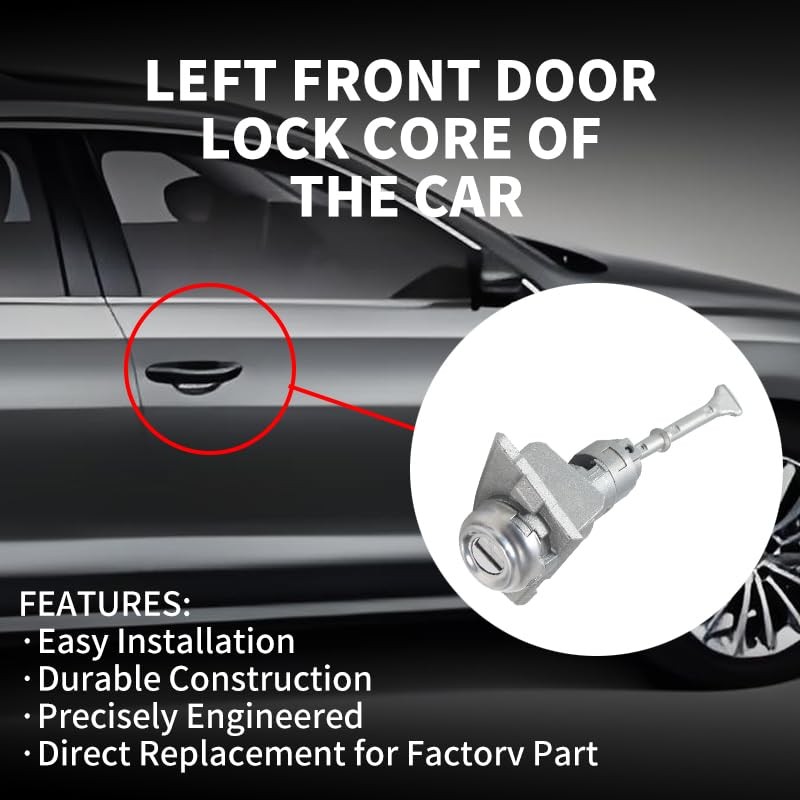 Front door lock cylinder 2 Keys, Compatible with 2015-2019 Hyundai