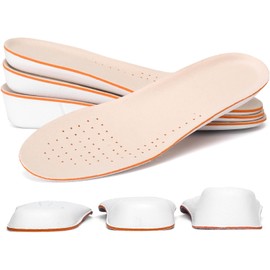 Height Increase Insole Breathable High Full Shoe Insoles Shoe Inserts Cushion Pads Lift Kits Elevator Insoles for Men Women (White, 3.5CM)
