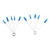 10PCS Piano Tuning Mutes Metal Handle Triangular Rubber Fixing Tool