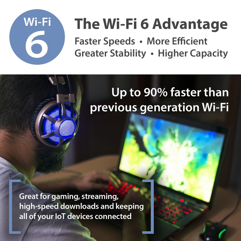 D-Link AX3000 WiFi 6 Mesh Router - Contemporary Ecofriendly Design