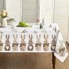 Artoid Mode Polka Dot Bunny Rabbits Carrots Easter Table Cloth,