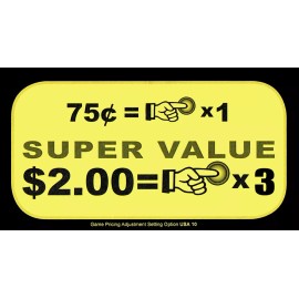 Stern Size Pinball Card Placard Pricing $.75 / $2 for 3 Plays - 4 pack