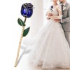 Golded Rose Flower Gift 24K Bright Deep Blue Base for