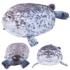 GVMJHYK Seal Plush Toy, Cute Seal Cushion, Grey Seal Cuddly