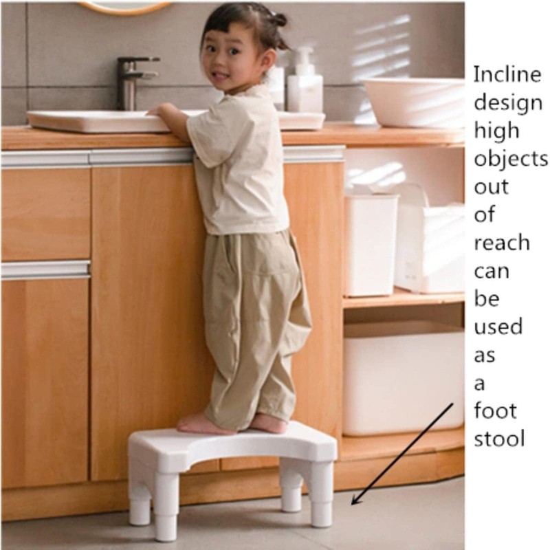 Adjustable Height Potty Step Stool for Adults, Non-Slip Bathroom Squat