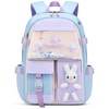 MCWTH School Backpack for Girls, Lightweight Waterproof Cute Bunny School