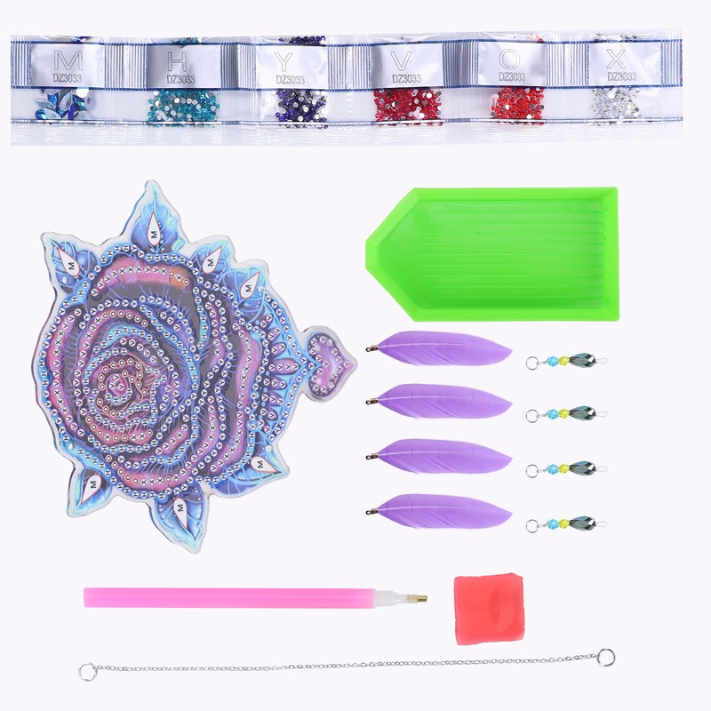 Diamond Painting Pendant DIY Rose Diamond Painting Window Hanging Decoration