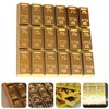 SHOWERORO 2 pcs Gold Brick Coaster Non Mat Heat Insulation