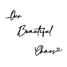 cape leadwort Our Beautiful Chaos Metal Wall Decor Art, Black Lron Family Wall Sculpture, Family Sign for Dining Room Kitchen Doors and Valentine's Day Gifts, Wedding Gifts