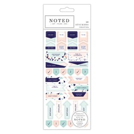Noted Decorative Mini Stickers - Geometric Block Colour to Be Used with Noted Luxury Planner or Calendar, Ideal for Use in The Office, Or at Home, for Highlighting Those Important Dates and Events