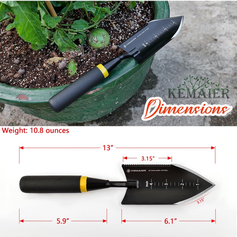 Kemaier Garden Tool Set - Featuring a Heavy-Duty Stainless Steel