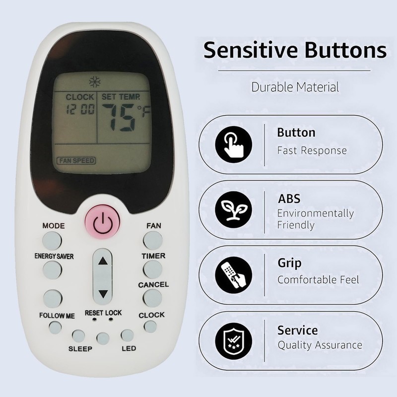 Replacment Remote Control Compatible for Midea Air Conditioner Remote Controller