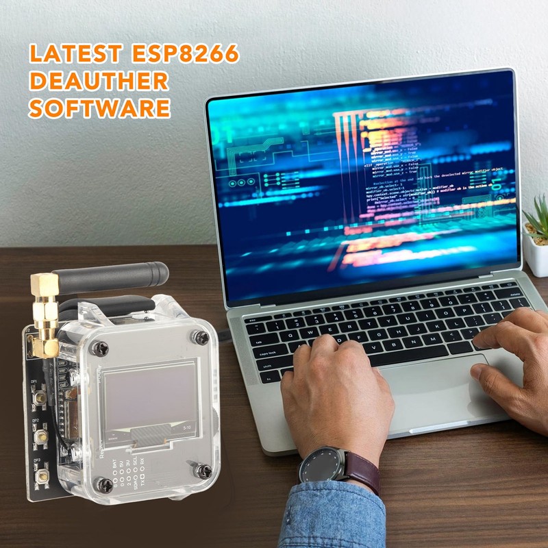 WiFi Programmable Watch 1.3 Inch Screen 2.4GHz ESP8266 Board 3dB